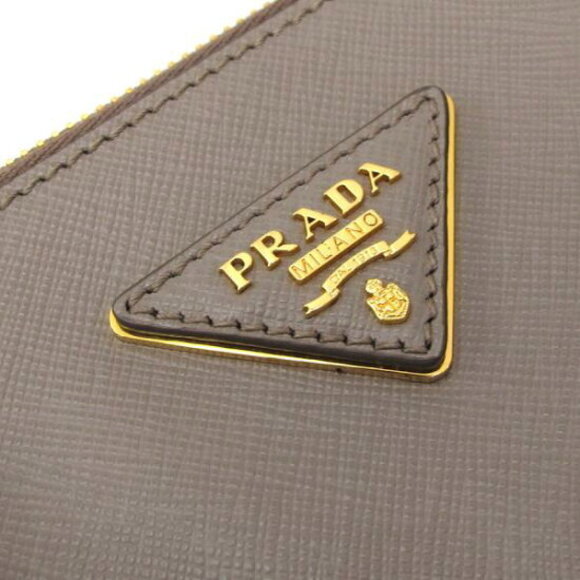 Prada Saffiano Lux leather Galleria double zip tote bag Argilla Gray - Picture 8 of 8